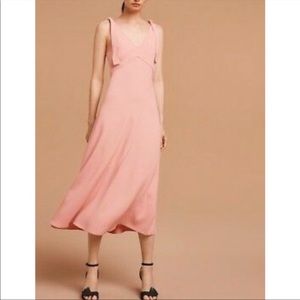 Wilfred Midi dress tie strap pink romantic  2